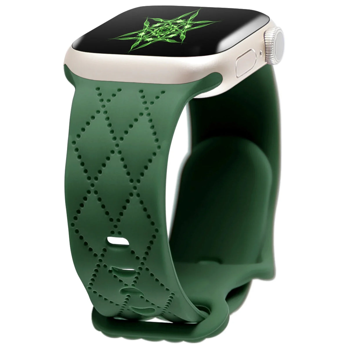 Apple Watch Quilted Diamond-Pattern Silicone Band