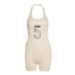 Women Tracksuit Print Figure Playsuit Summer New 2022 New Casual Skinny Stretch Knit Sleeveless
