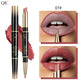2 IN 1 Lip Liner Waterproof Nude Matte Lipstick Pencil Sexy Red Long Lasting Double Ended Lipliner Makeup Cosmetics For Women