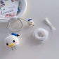 4Pcs/set Cable Protector for iPhone / iPad 18W/20W Charger Protection Cute Cartoon Protector Spring Cable Winder Accessories