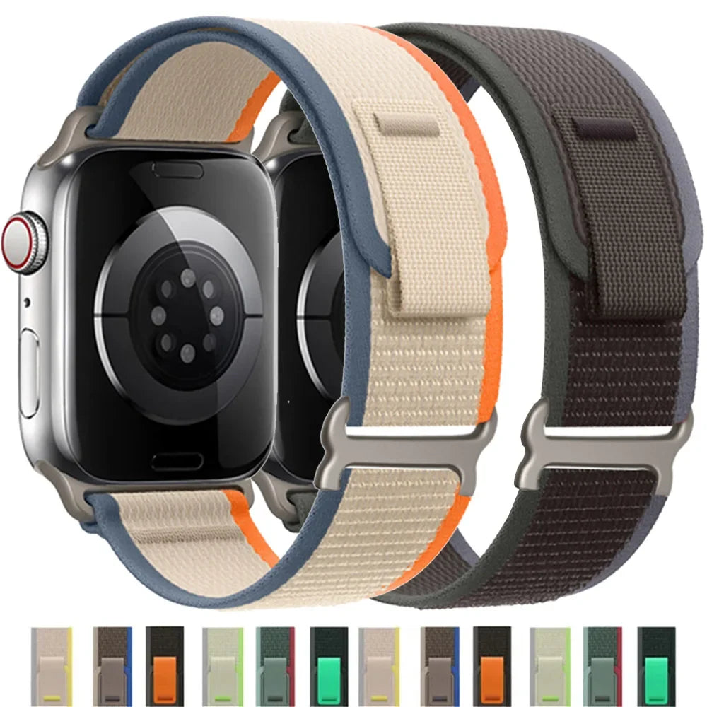 Apple Watch Two-Tone Nylon Trail Loop Band with Pull Tab