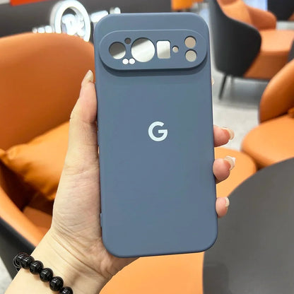 For Google Pixel 9 9a 8 8Pro 8a 7 7Pro 7a Case Liquid Silicone Soft Cover for Pixel 9ProXL 6 6Pro 6a 5 5a Shockproof Plain Cover