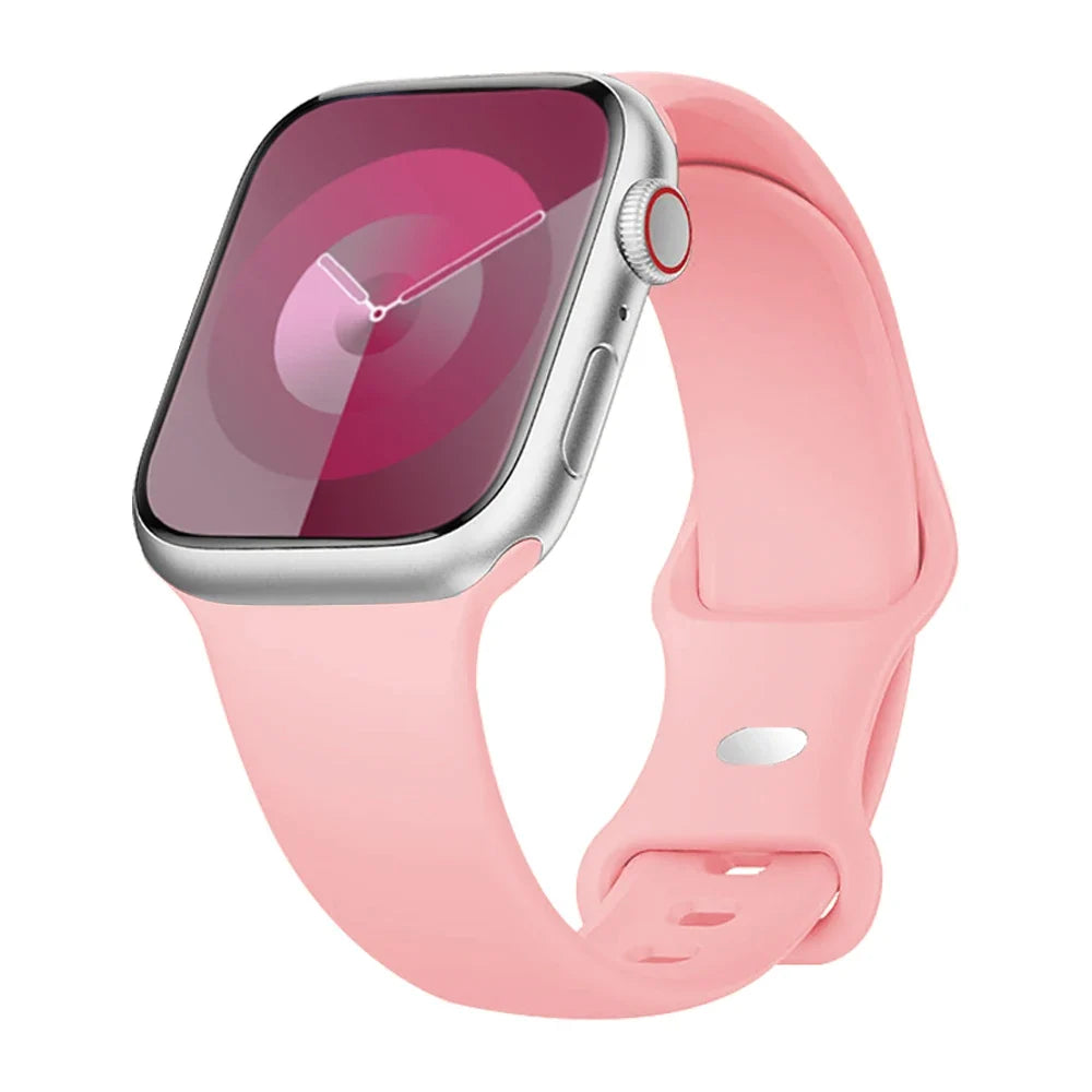 Apple Watch Smooth Silicone Sport Band, Pin-and-Tuck