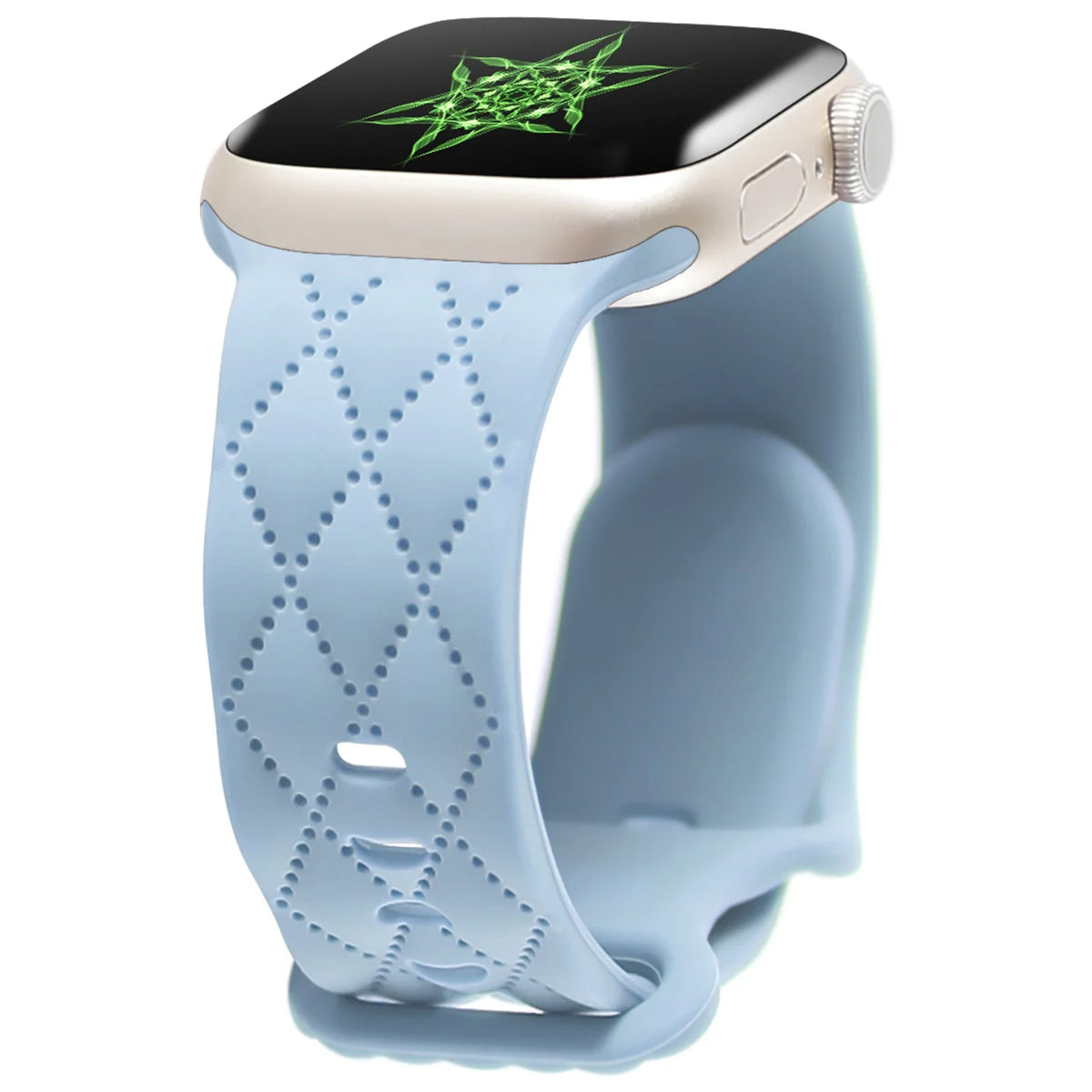 Apple Watch Quilted Diamond-Pattern Silicone Band