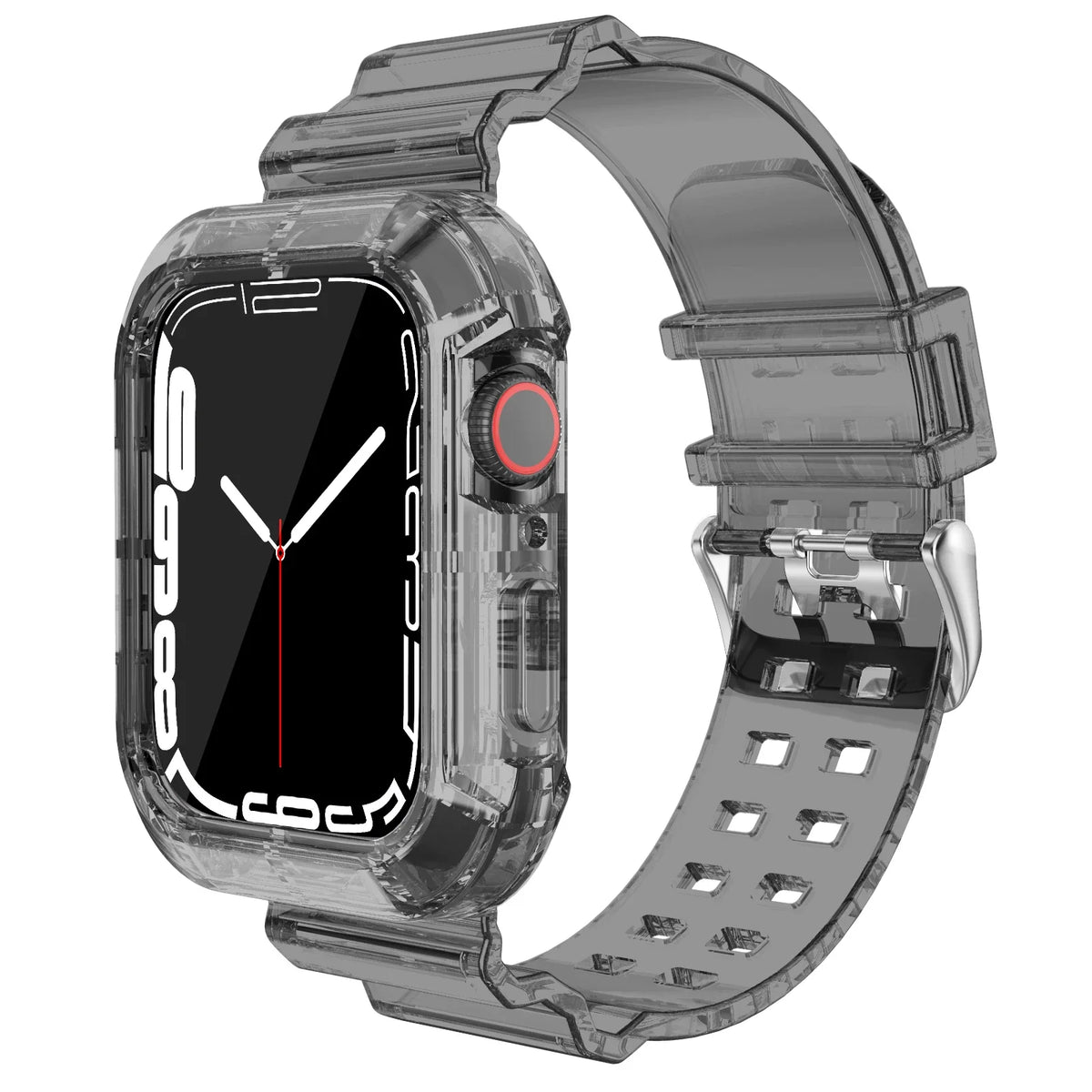 Apple Watch Transparent Silicone Band with Matching Case