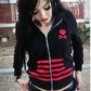 Y2K Gothic Oversized Zip-Up Hoodie