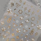 1pc Flower Nail Stickers Summer Floral Leaf Plant 5D Embossed Nail Slider Decals Self-Adhesive Nail Art Supplies Manicure Decor