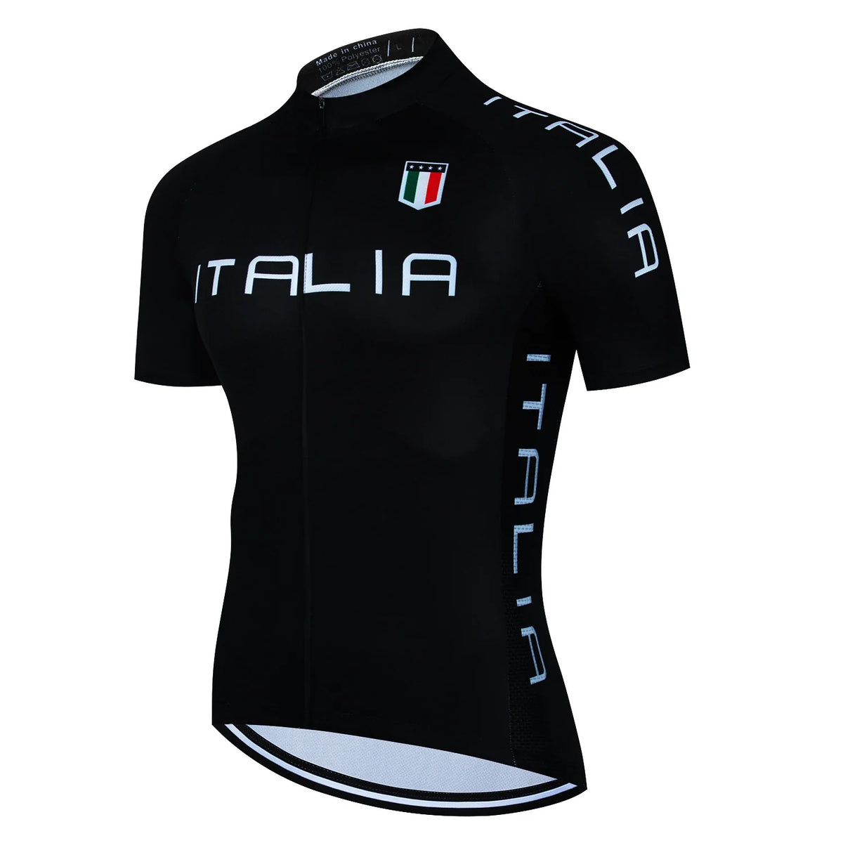Mens Cycling Jersey Classic Black Cycling Racing Tops Short Sleeve