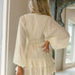Belt plaid batwing long sleeve women dress summer Office ruffle shirt mini  A-line dress