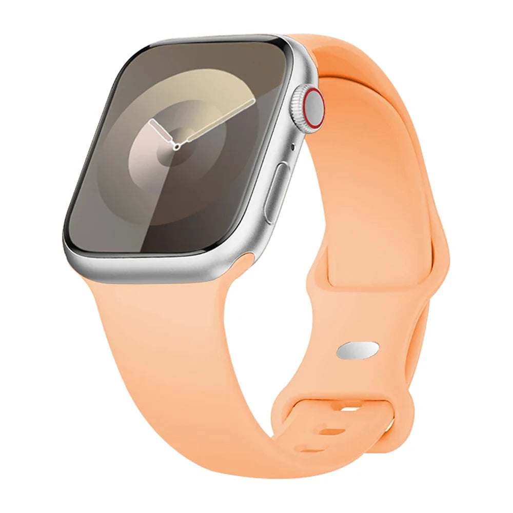 Apple Watch Smooth Silicone Sport Band, Pin-and-Tuck
