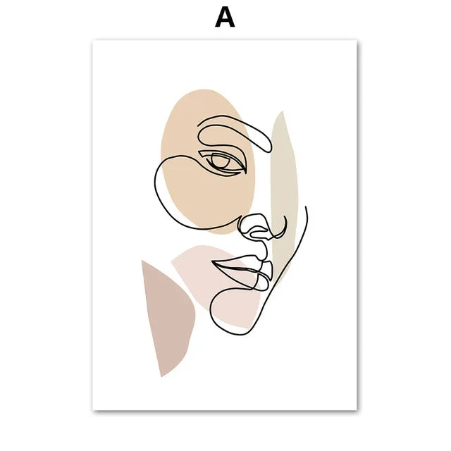 Amour Line Art Canvas Print