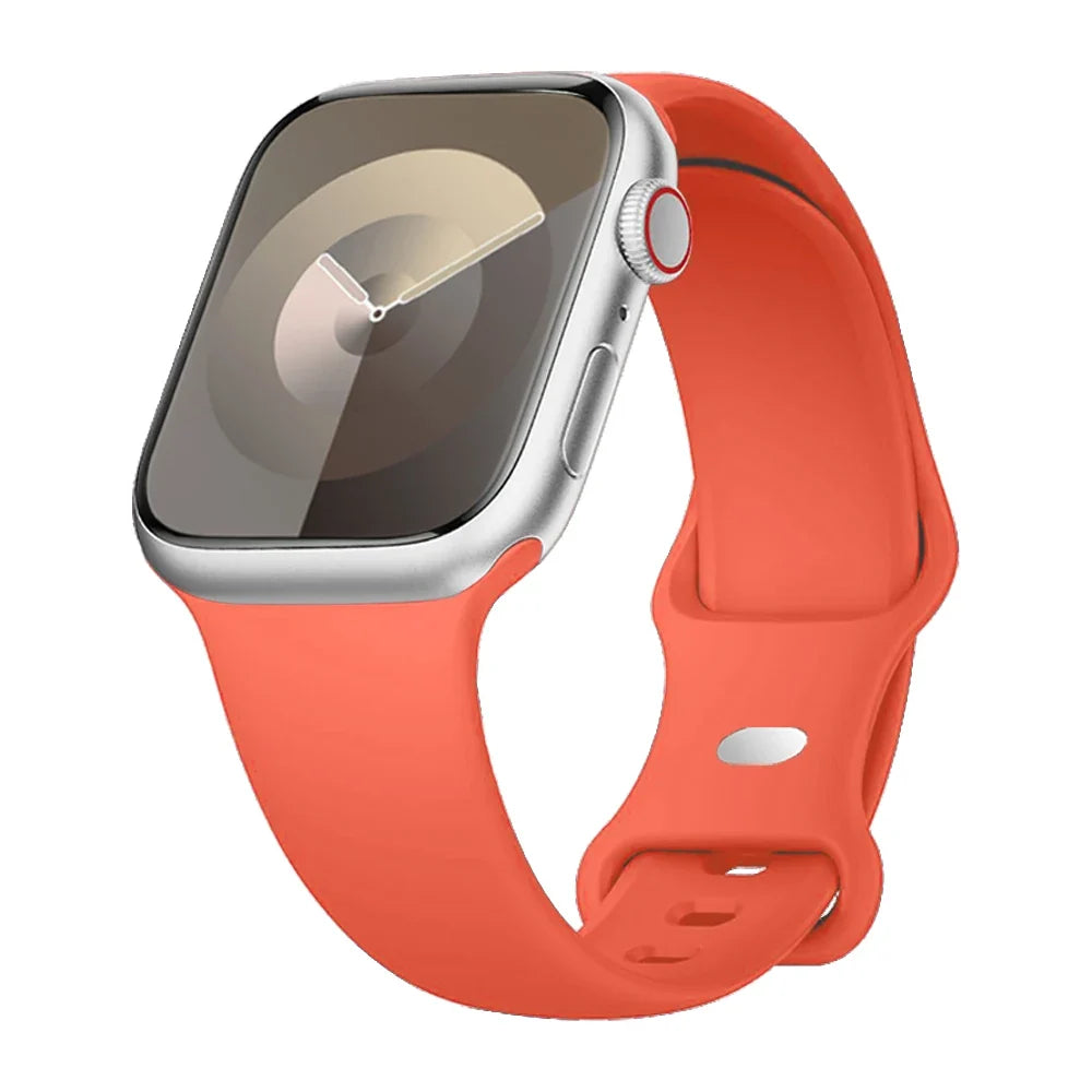 Apple Watch Smooth Silicone Sport Band, Pin-and-Tuck
