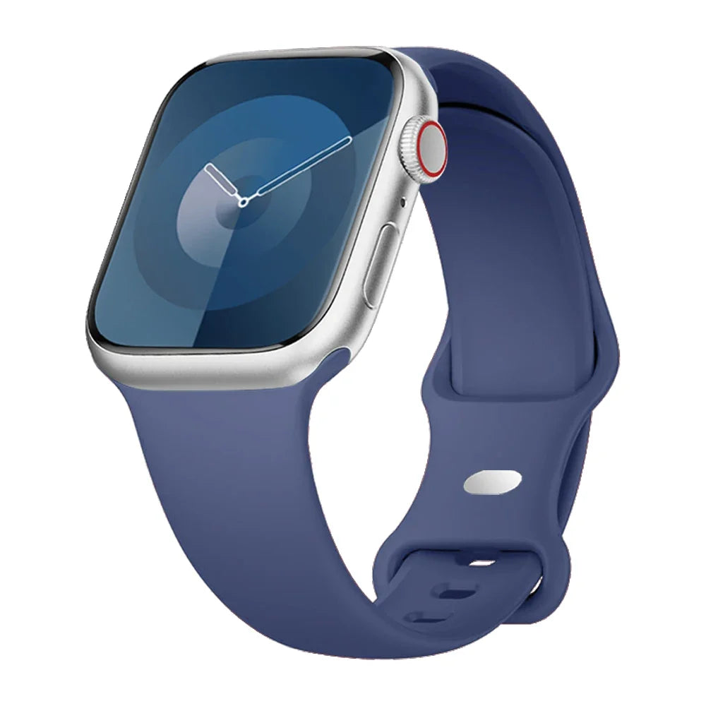 Apple Watch Smooth Silicone Sport Band, Pin-and-Tuck