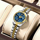 Women's 27mm Fluted Bezel Quartz Date Watch