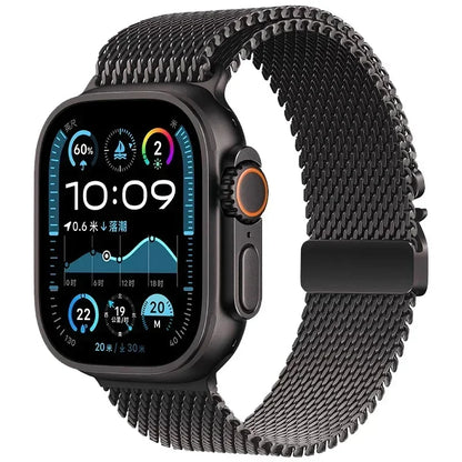 Apple Watch Milanese Mesh Loop Band with Parachute-Style Clasp