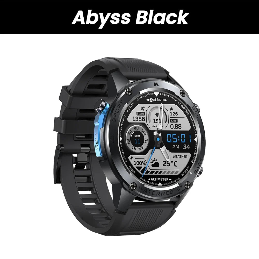 New Zeblaze Stratos 2 Ultra GPS Smart Watch Built-in Compass Barometric Altimeter Dual-band GNSS Voice Calling Smartwatch 10 ATM