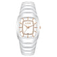 Women's Ceramic Tonneau Crystal Dial Watch