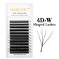 MASSCAKU 12Lines Premium Mink 3D 4D 5D 6D Pre-made False Eyelash W Shape Soft and Natural Individual Lash Extension Supplies