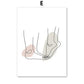 Amour Line Art Canvas Print