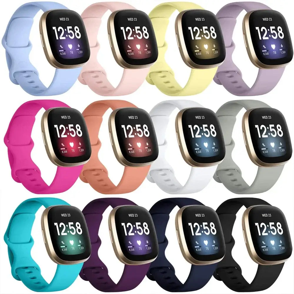 Fitbit Versa 4, Versa 3, Sense 2 & Sense Silicone Band, S or L