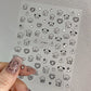 12pcs/set Cute Cartoon Dog/Cat Nail Art Stickers 3D Graffiti Black Cat Dog  Nail Decals 8*10cm Self-Adhesive Cartoon Nail Art Su
