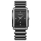 Women's Rectangular Ceramic Quartz Date Watch