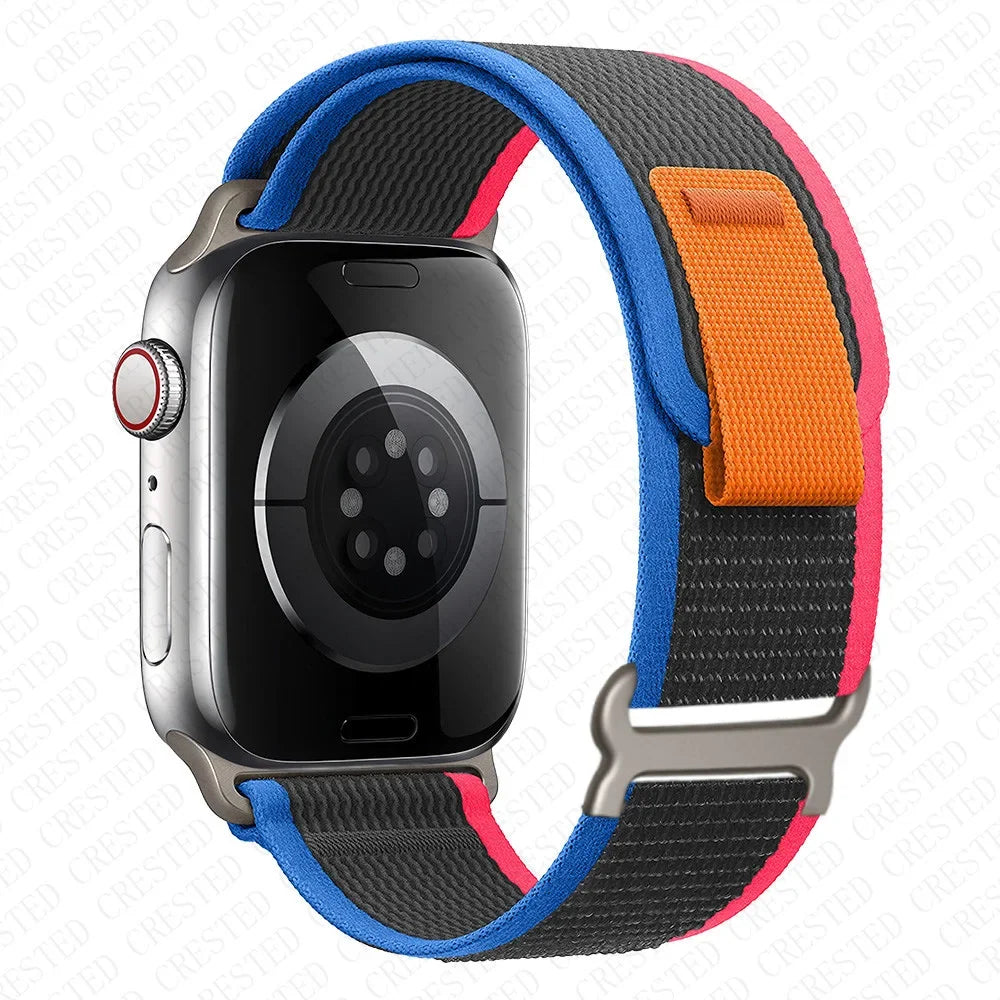Apple Watch Two-Tone Nylon Trail Loop Band with Pull Tab