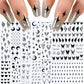 12pcs/set Cute Cartoon Dog/Cat Nail Art Stickers 3D Graffiti Black Cat Dog  Nail Decals 8*10cm Self-Adhesive Cartoon Nail Art Su