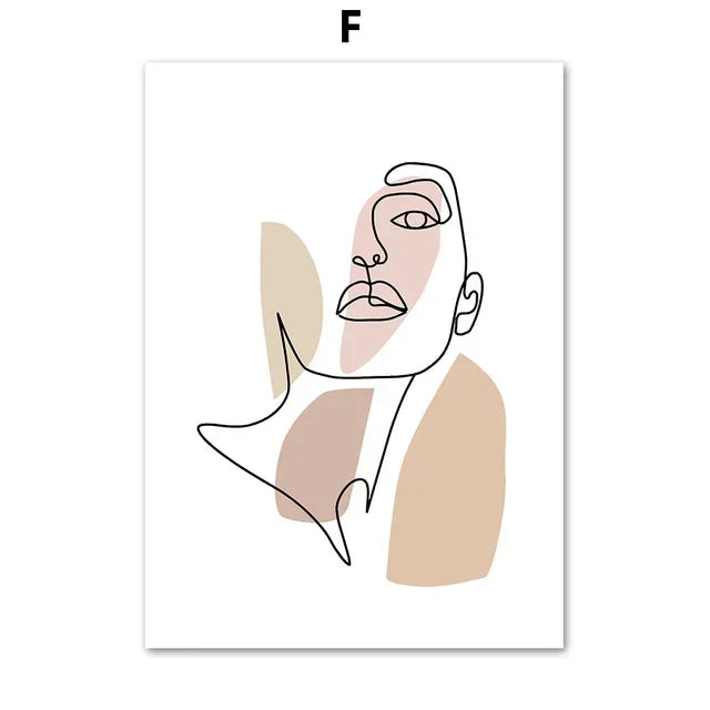 Amour Line Art Canvas Print