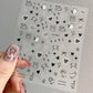 12pcs/set Cute Cartoon Dog/Cat Nail Art Stickers 3D Graffiti Black Cat Dog  Nail Decals 8*10cm Self-Adhesive Cartoon Nail Art Su