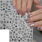 12pcs/set Cute Cartoon Dog/Cat Nail Art Stickers 3D Graffiti Black Cat Dog  Nail Decals 8*10cm Self-Adhesive Cartoon Nail Art Su
