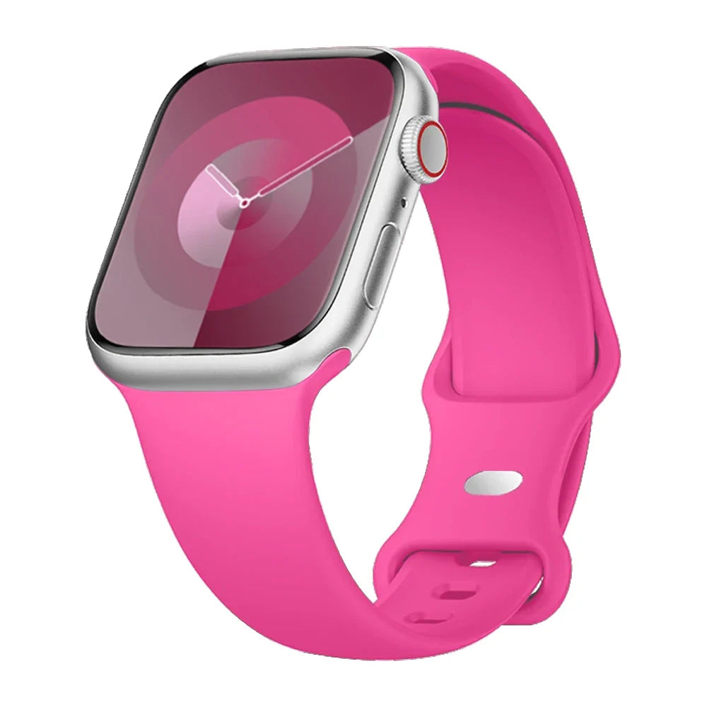 Apple Watch Smooth Silicone Sport Band, Pin-and-Tuck