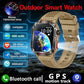 New Military GPS Smart Watch Men Flashlight Compass Waterproof 600mAh Battery Outdoor Sport Tracker Bluetooth Call Smartwatch