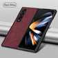 For Samsung Galaxy Zfold4 Zfold3 Zfold Z Fold 5 4 3 Fold5 Fold4 Fold3 5G Silicone Shockproof Bumper Sheepskin Leather Case