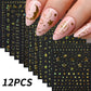 12pcs/set Cute Cartoon Dog/Cat Nail Art Stickers 3D Graffiti Black Cat Dog  Nail Decals 8*10cm Self-Adhesive Cartoon Nail Art Su