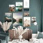 Nature Landscape Picture Wall Art Silk Painting Nordic  Modern Scenery Art Home Decor Poster and Print for Living Room Design