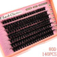 10Row 40D-200D 5D Fluffy Thick Lashes Clusters 10-18mmMix Wispy Individual Lashes Extensions Clusters DIY Makeup False Eyelashes