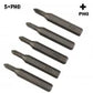 5pcs Cross Screwdriver Bit Set Magnetic Phillips Bits PH0000 to PH2 | 4mm Hex Shank Precision Hand Tools