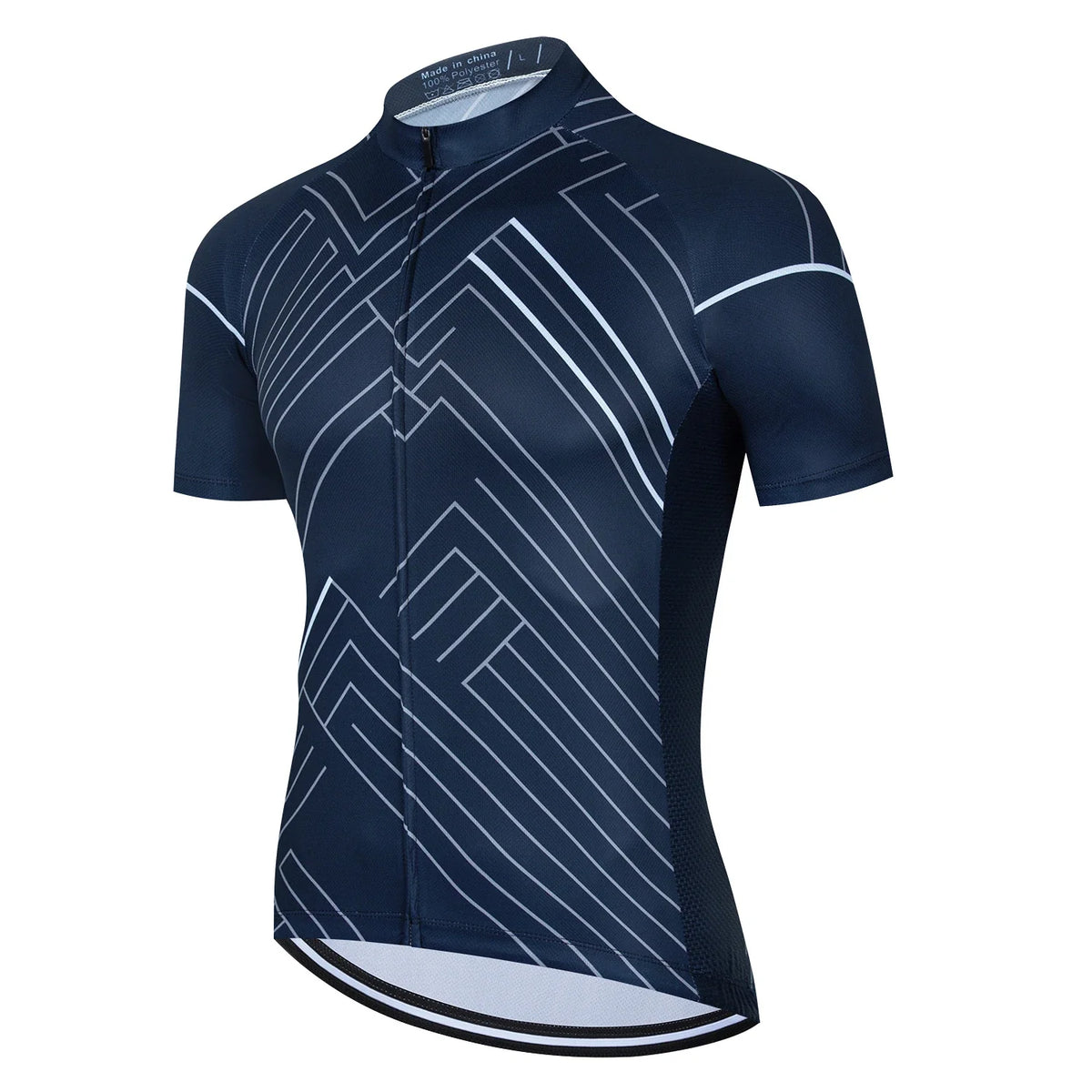 Mens Cycling Jersey Classic Black Cycling Racing Tops Short Sleeve