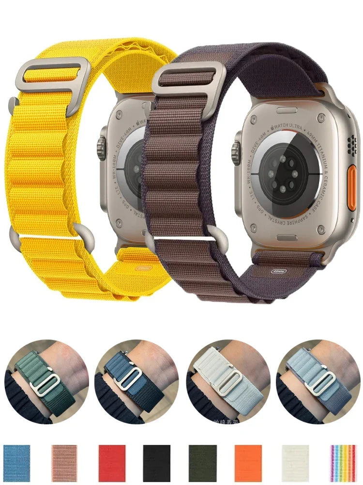 Apple Watch Alpine-Style Nylon Loop Band with Metal Hook