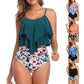 RuffleWave: Chic High Waist Bikini & Tankini Set