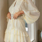 Belt plaid batwing long sleeve women dress summer Office ruffle shirt mini  A-line dress