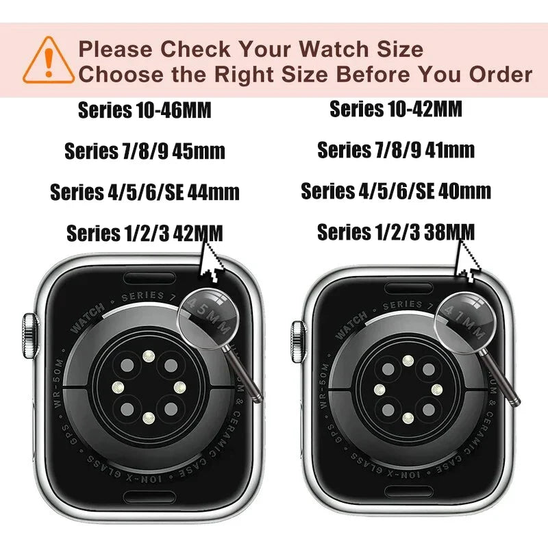 Apple Watch Leather Band with Metal Folding Clasp