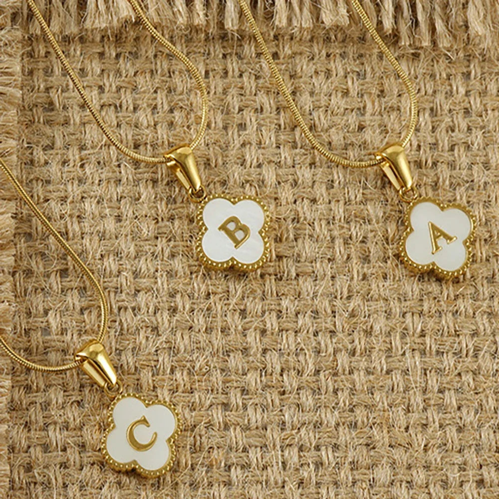 Lucky Clover Stainless Steel Pendant Necklace