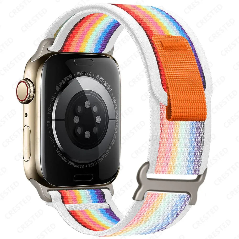 Apple Watch Two-Tone Nylon Trail Loop Band with Pull Tab