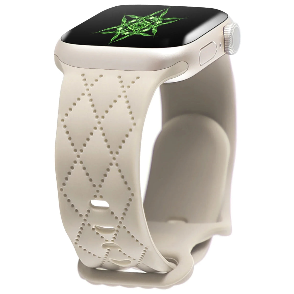 Apple Watch Quilted Diamond-Pattern Silicone Band