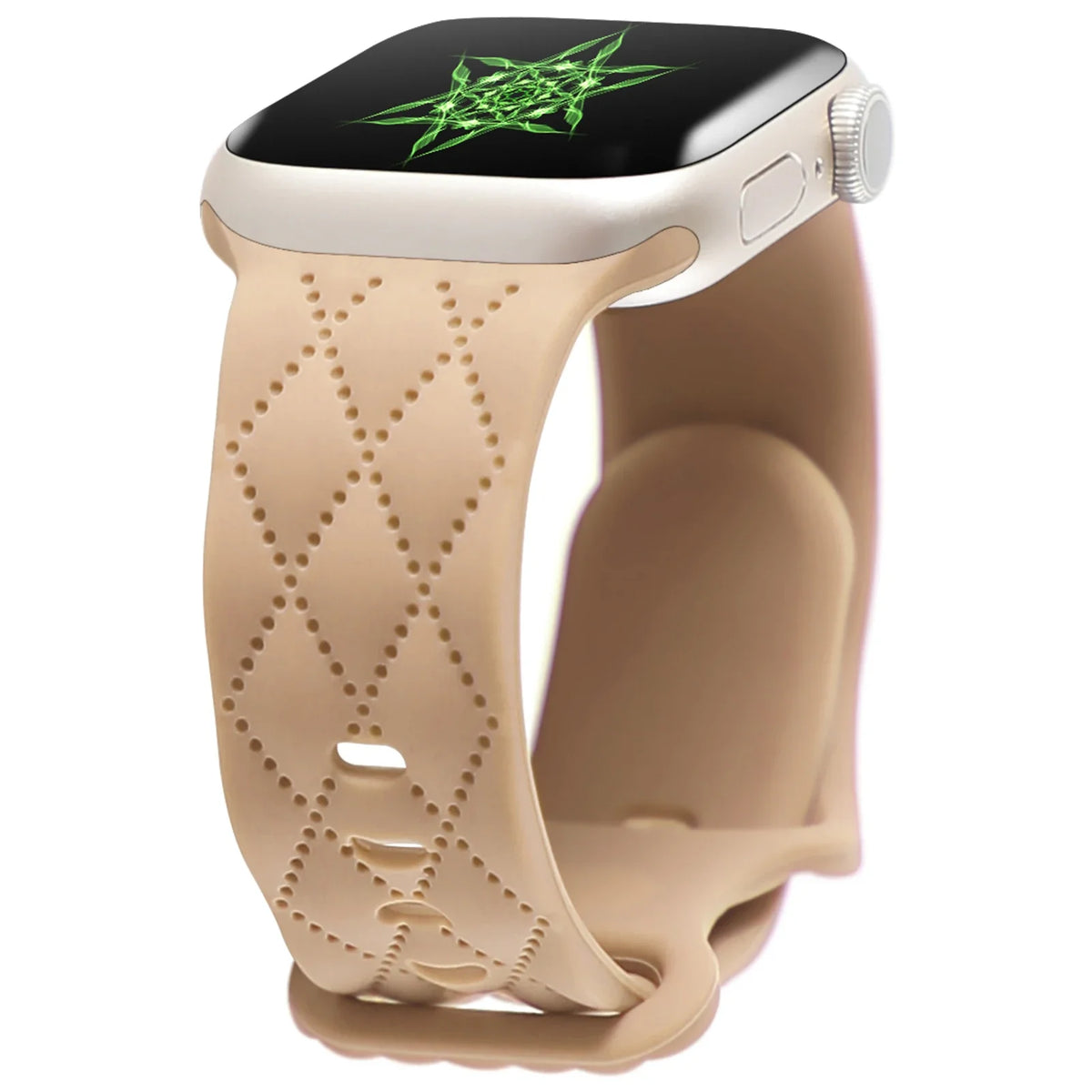 Apple Watch Quilted Diamond-Pattern Silicone Band