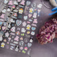 5D Metal Fish Nail Art Stickers Tiny Ocean Shoal of Fish Foil Waves Summer Beach Self Adhesive Decoration Manicure Decal DIY