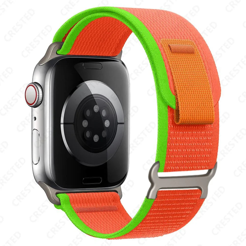 Apple Watch Two-Tone Nylon Trail Loop Band with Pull Tab