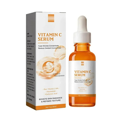 Vitamin C Wrinkle Remover Face Serum Lifting Firming Fade Fine Lines Anti-aging Essence Whitening Brighten Nourish Skin Care